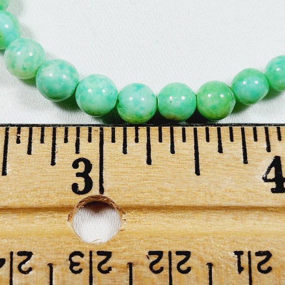 Minimalist enhanced Green Opal bolo bracelet for kids/adults adj 16.25ct 925SS - Picture 2 of 4